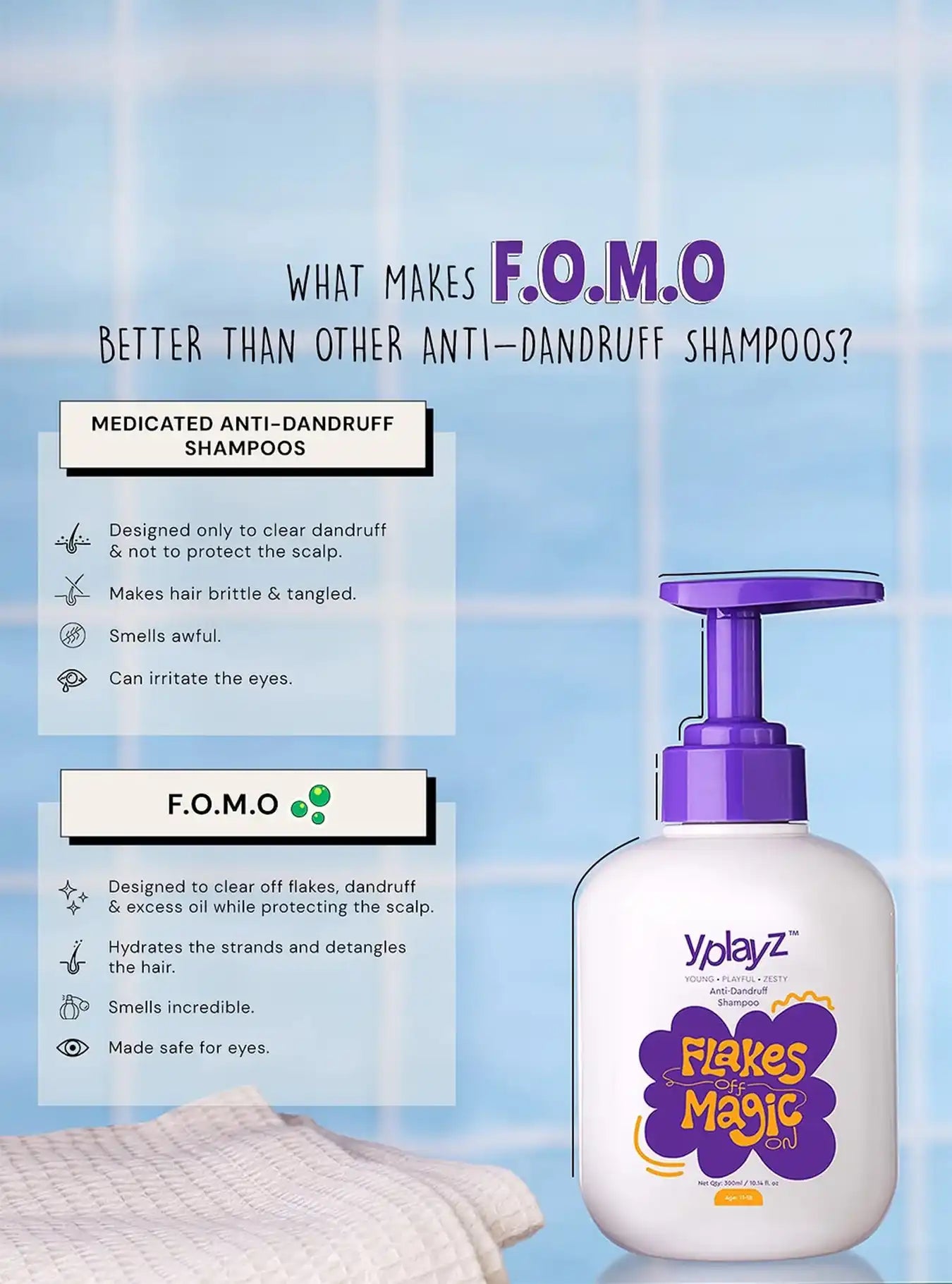 Flakees Best Flake-Free Shampoo for Teens – Gentle Care – Y Play Z – YPlayZ