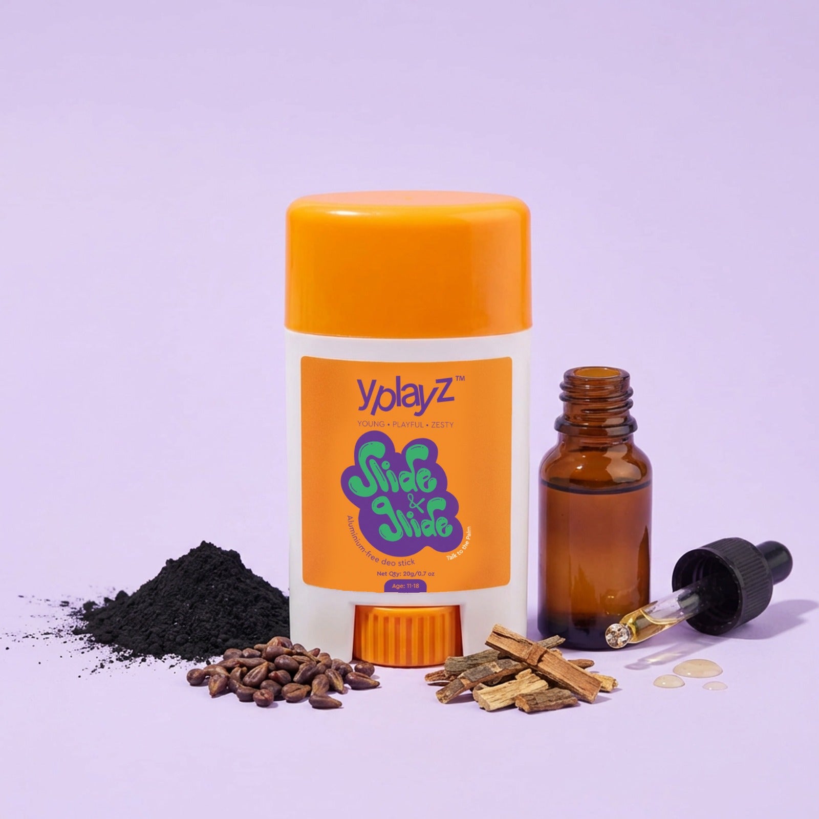 Y Play Z Slide & Glide Aluminum & Baking Soda Free Deo Stick